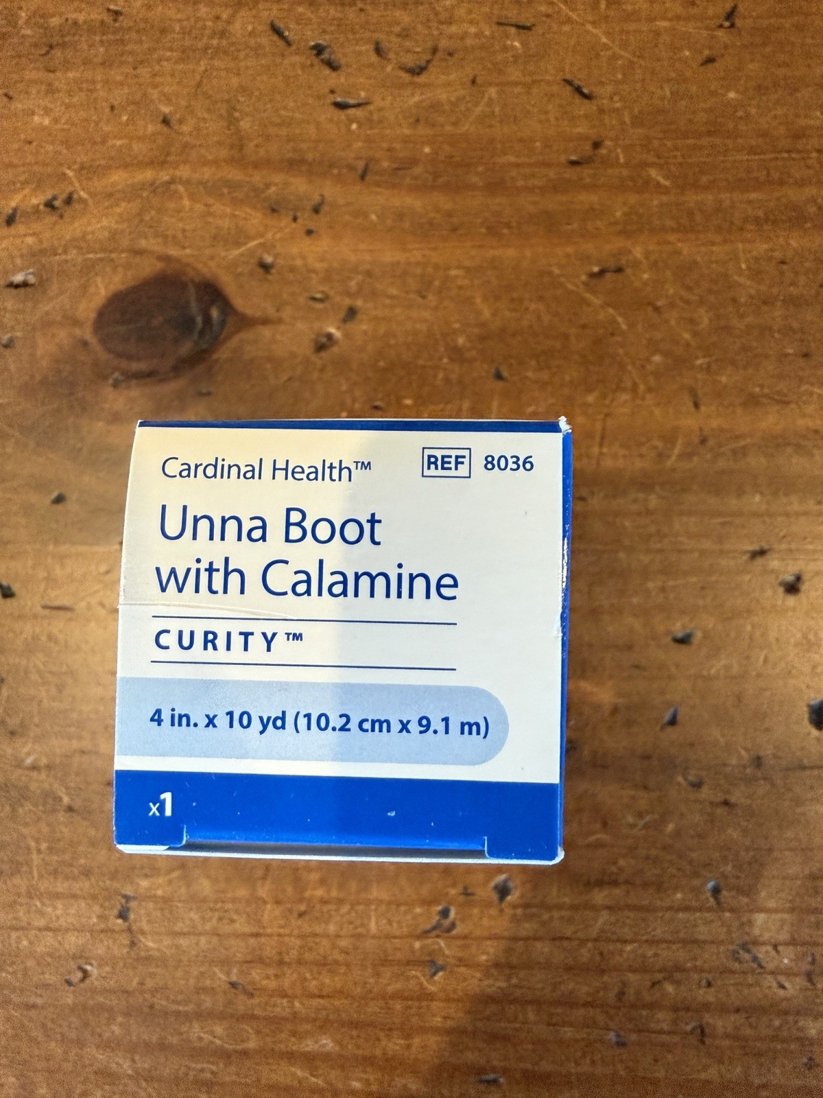 Unna Boot Bandage with Calamine 4″x10 Yds Cardinal Health Curity New REF 8036
