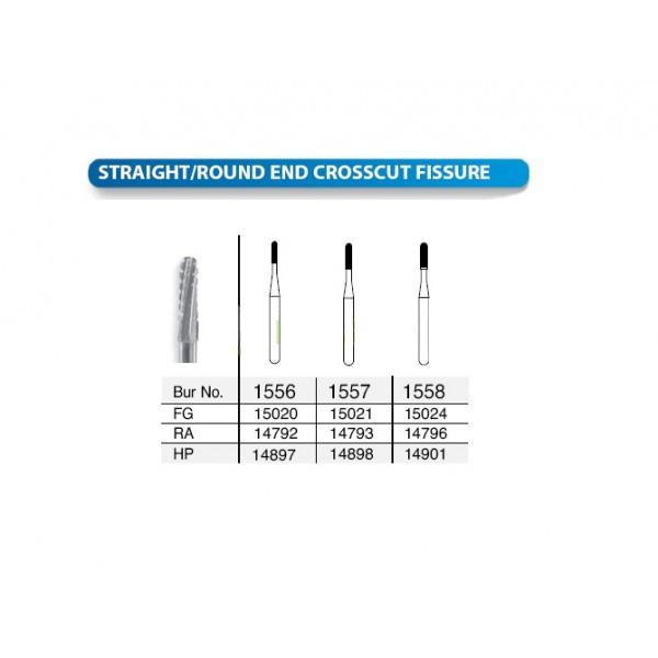 Beaver Dental Straight Fissure Carbide Burs FG For High Speed Handpiece All Size