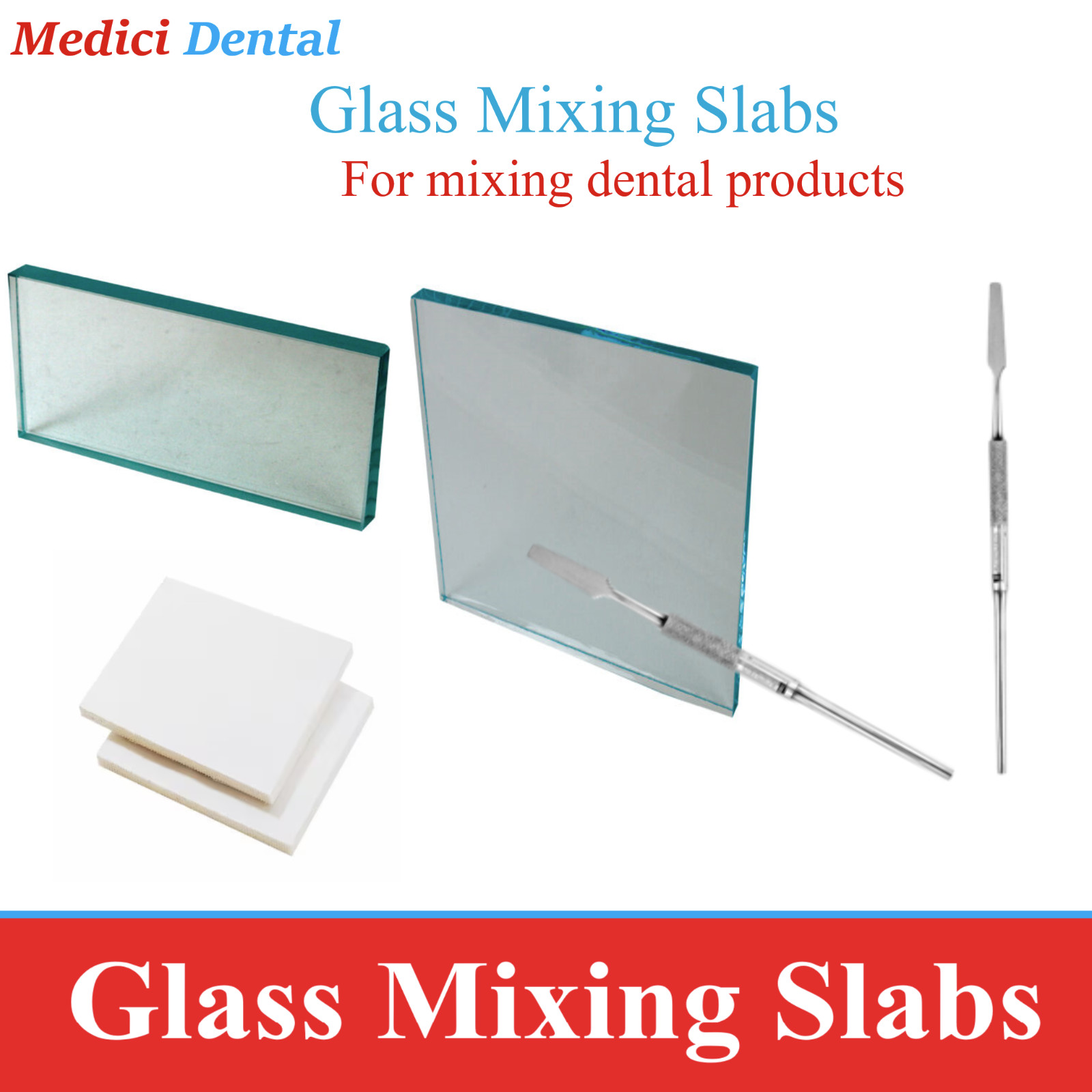 Dental Glass Mixing Slabs Mix Slab Pad Mixing Spatula #22, #24, #22 FLEX, #313