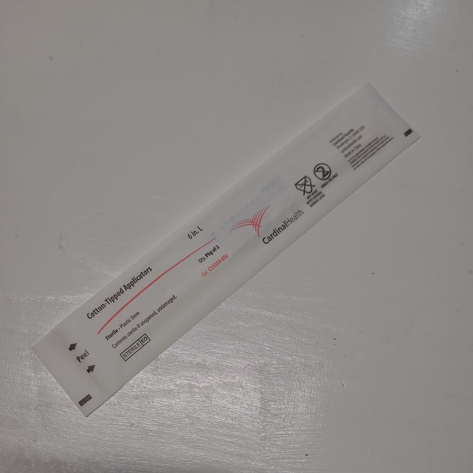 Cardinal Cotton Tipped Applicator Shaft Single End Tip Cotton Tip Shaft, 100 pk