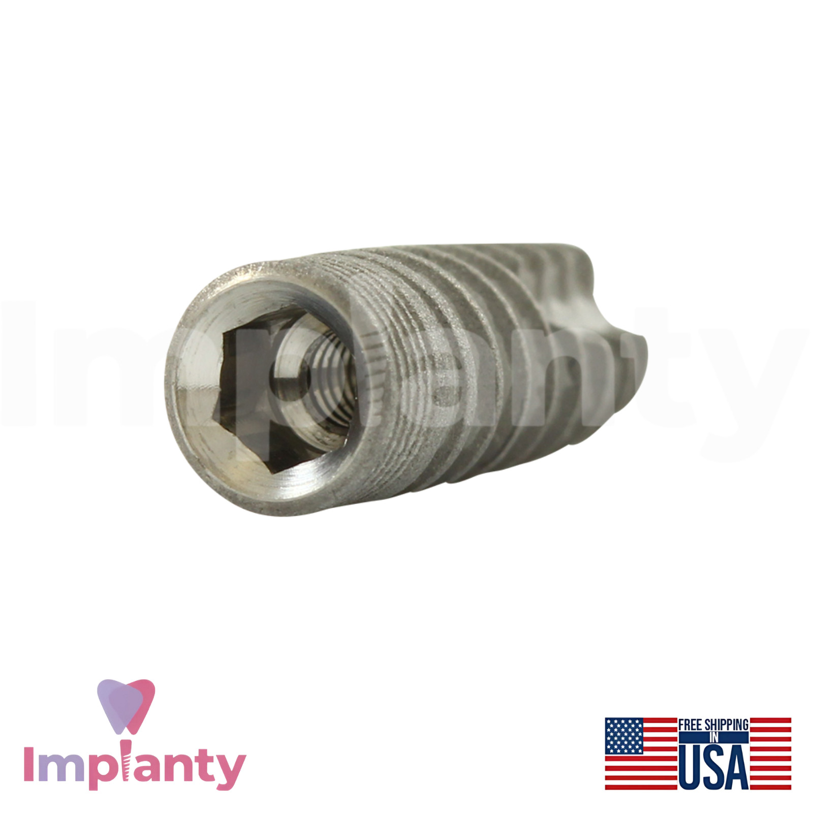 GDT MOR Spiral Dental Fixture Titanium Int Hex 2.42mm Connection SLA Surface