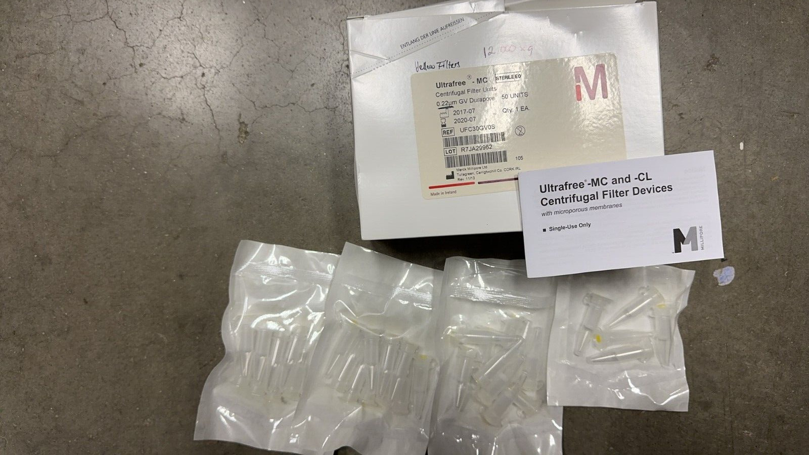 (35) Units MILLIPORE UFC30GV0S ULTRAFREE 0.22µm STERILE Centrifugal Filter