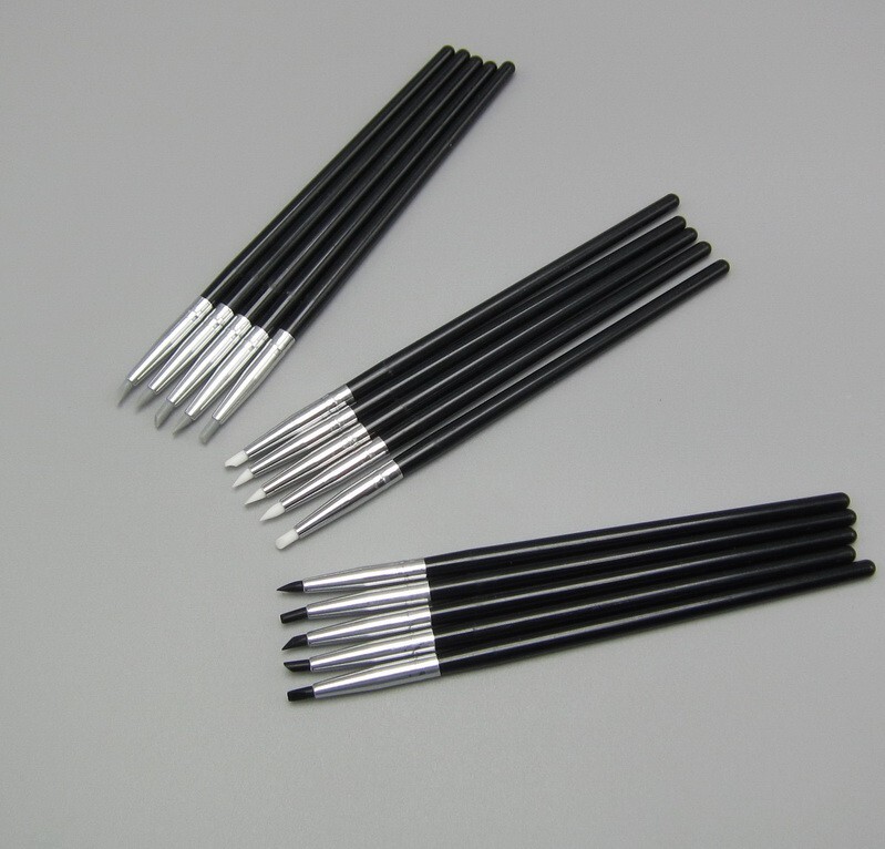 50Pcs Dental Composite Silicone Brush Pen Resin Veneer Cement Porcelain Pen USA