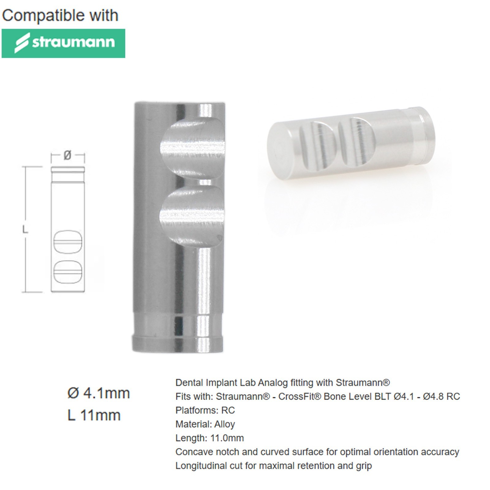 Implant NC/RC Closed Open Tray Impression Coping Healing Abutment for Straumann