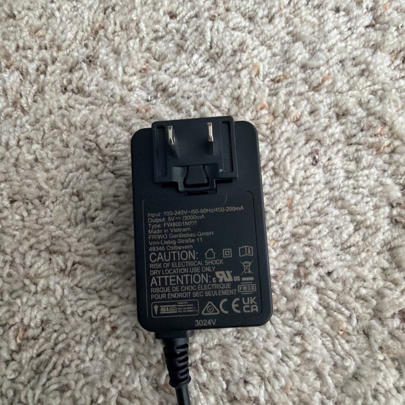 Moog EnteraLite Infinity Enteral Feeding Pump Charger