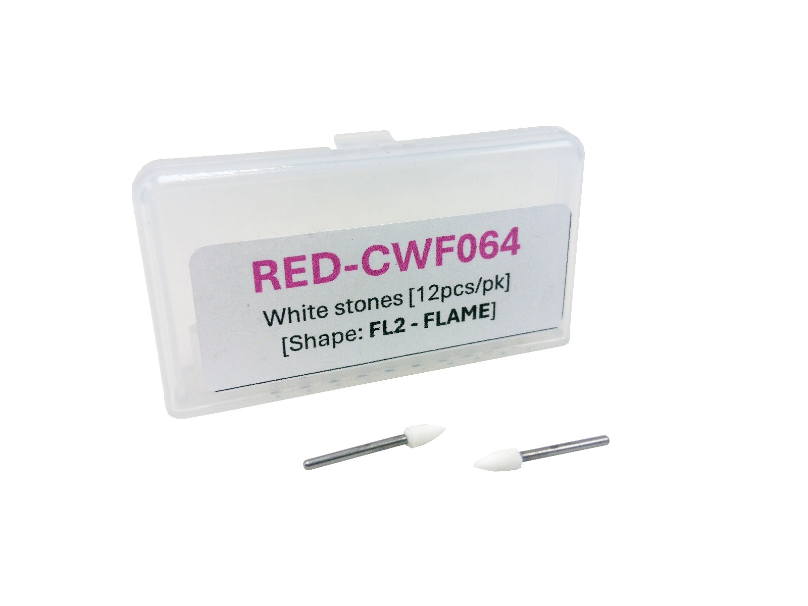 Dental Polishing & composite Finishing White Stones FL2, RD1, TC1, CN1 12pcs/box