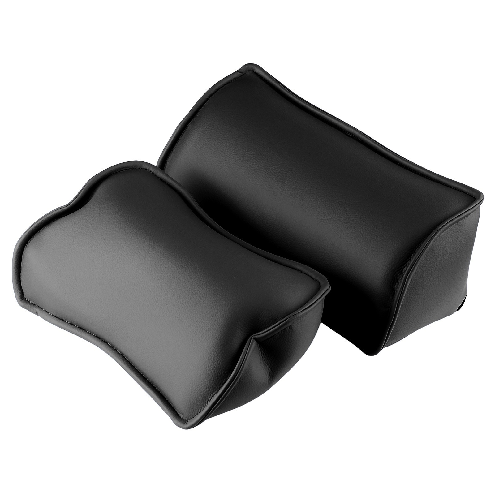 Dental Chair Neck Pillow Lumbar Cushion Set Memory Foam Microfiber Leather Black
