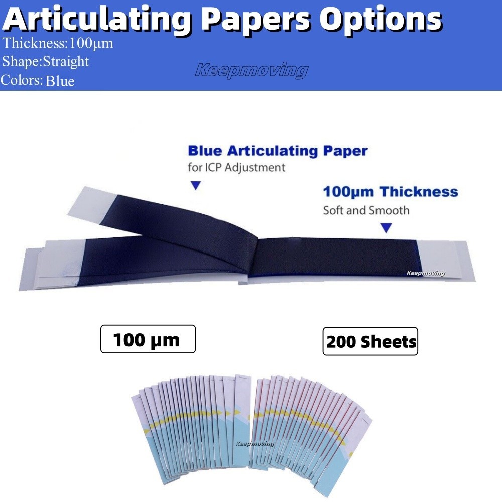Dental Articulating Papers Double Sided Strips Red/Blue Thin/Think Bite Paper