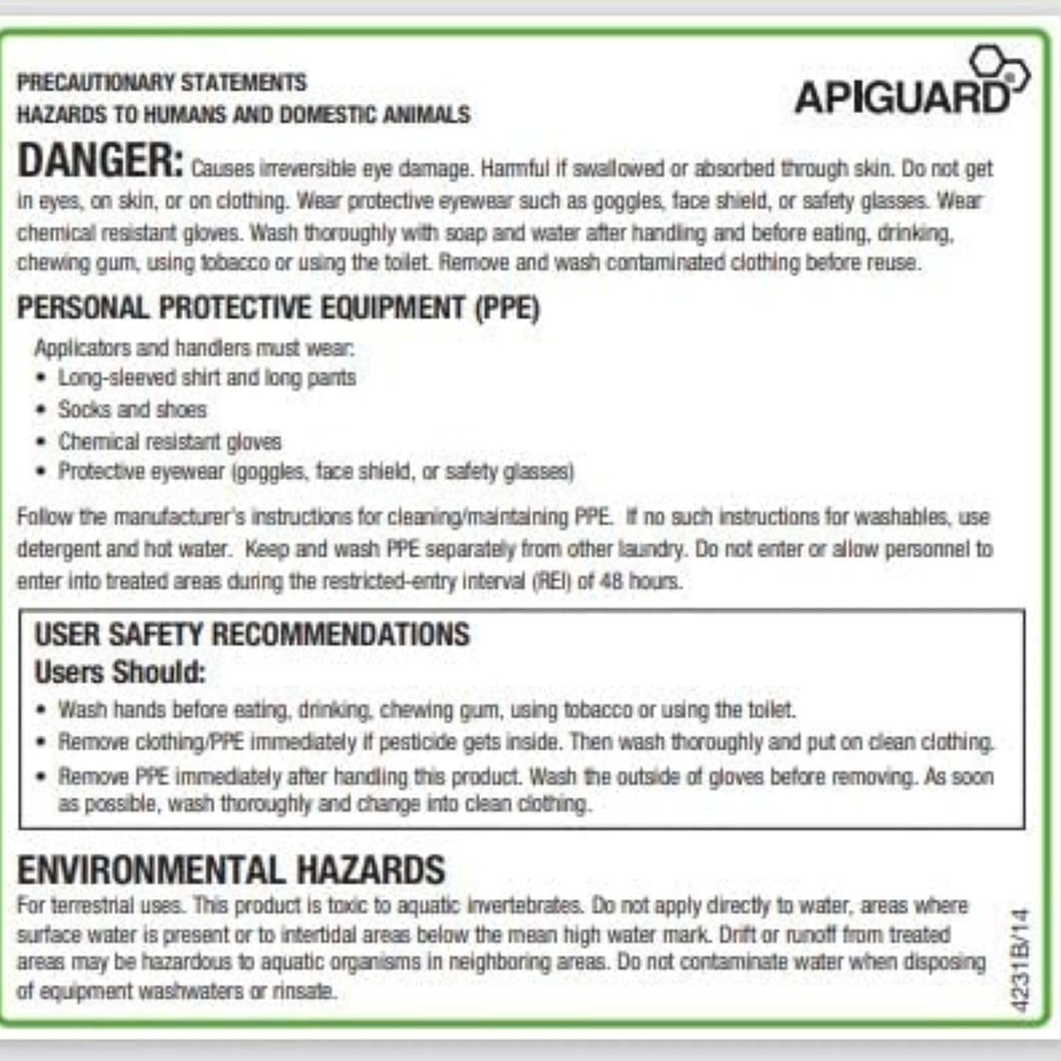 Apiguard ONE Box of Ten 50G Trays – Treatment for Bees