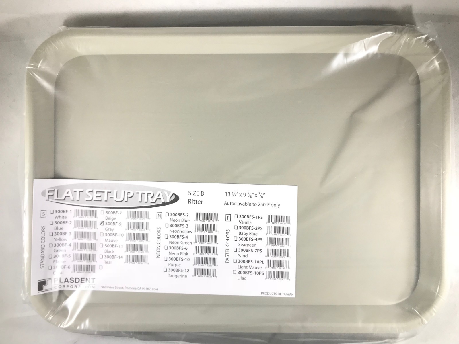 PLASDENT Dental Instrument Size B Flat Setup Trays –