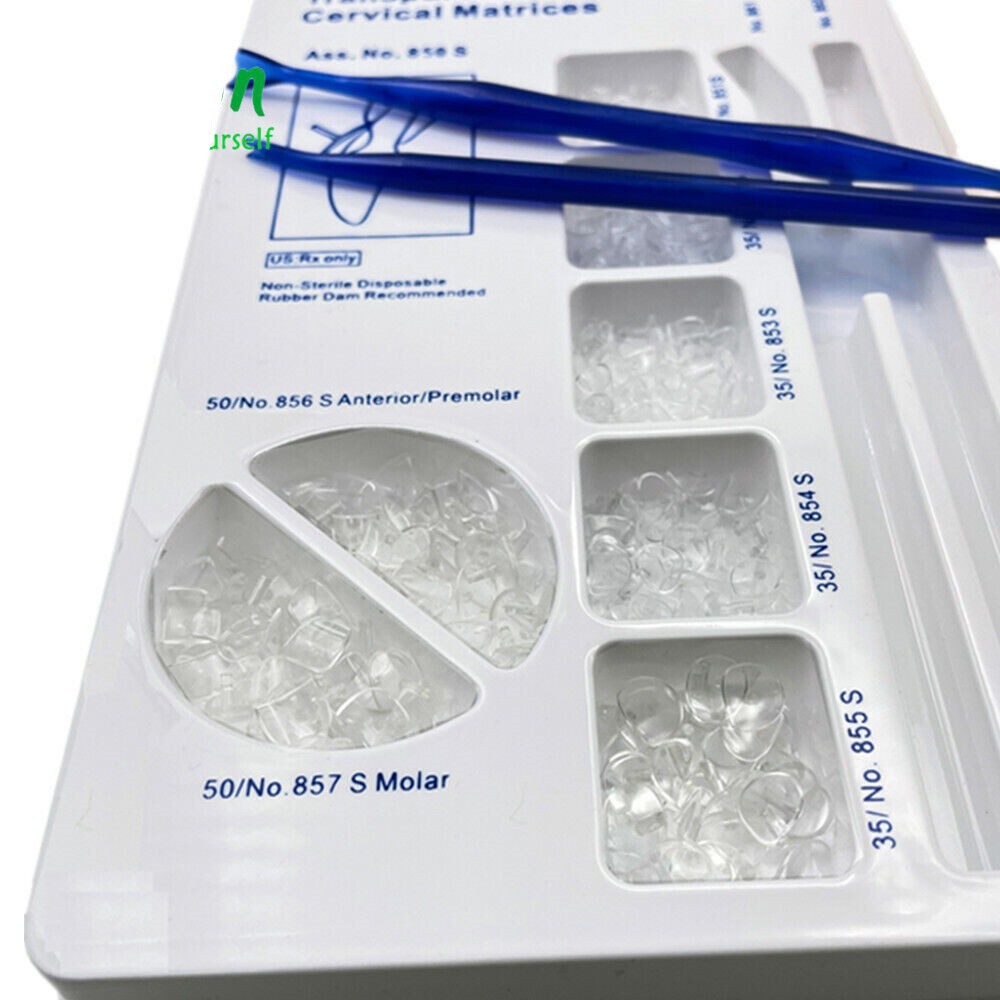 277Pcs/Set Dental Matrices Retractor Composite Cervical Gingival Mould Clear Kit