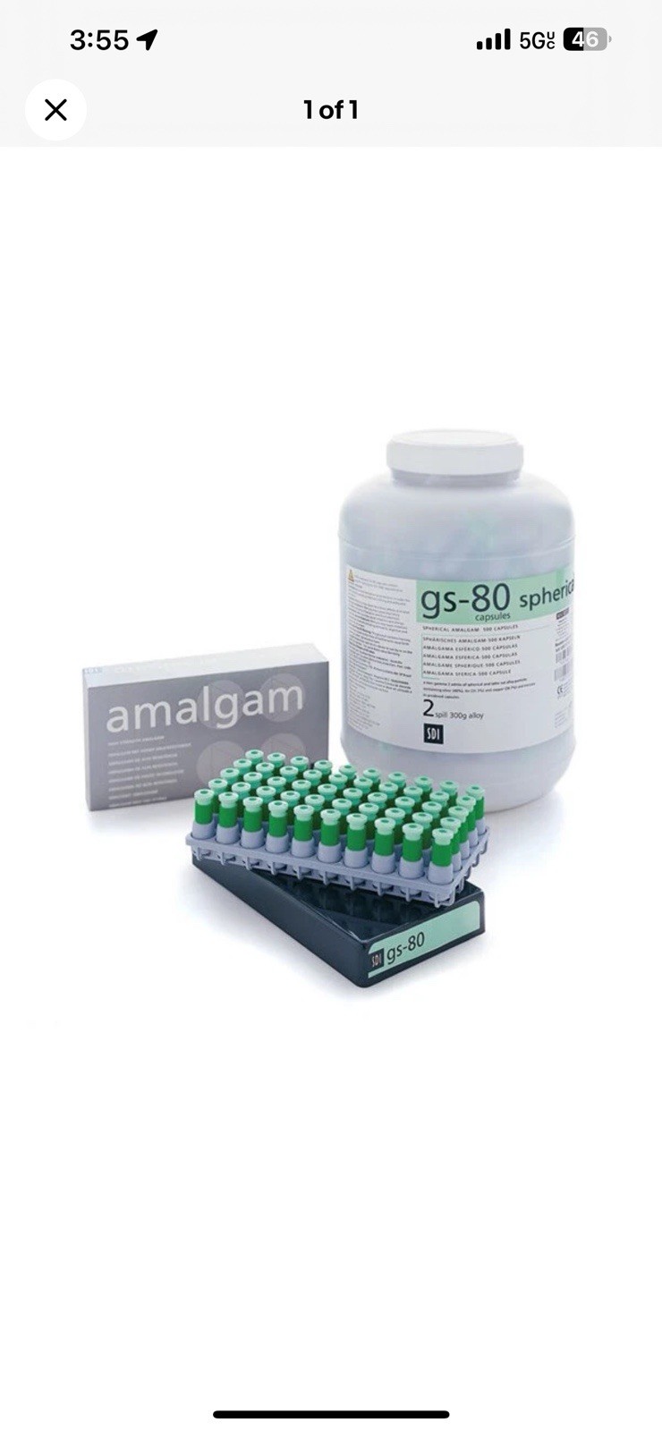 SDI GS-80 Regular Set 2 Spill 600 mg Econ 50 pcs Alloys Amalgam Capsule 4402303