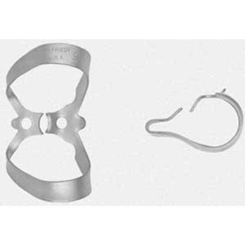 Hu-Friedy Satin Steel #9 Anterior Rubber Dam Clamp – Single Clamp