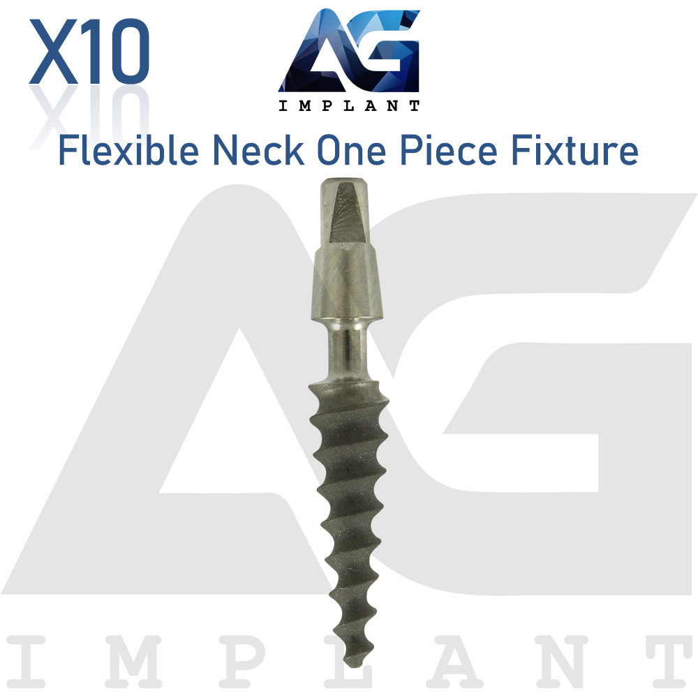 10 Flexible Neck One Piece Fixture System Titanium Prosthetic RBM surface