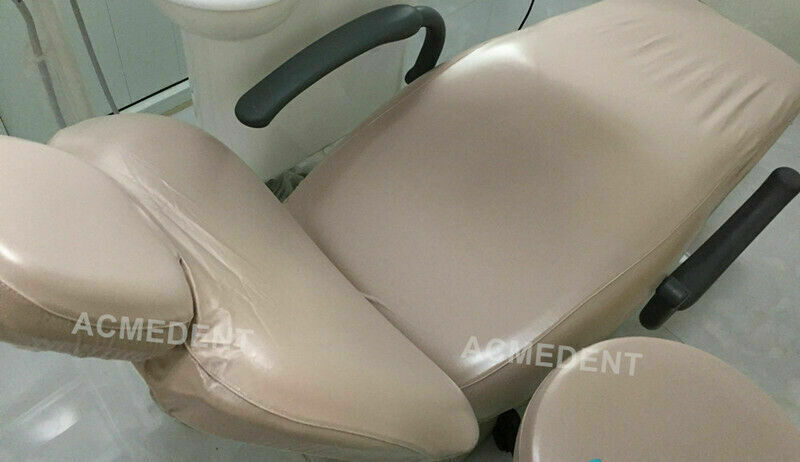 1Set Dental Unit Chair Cover Khaki Sleeve Protector Waterproof PU Leather
