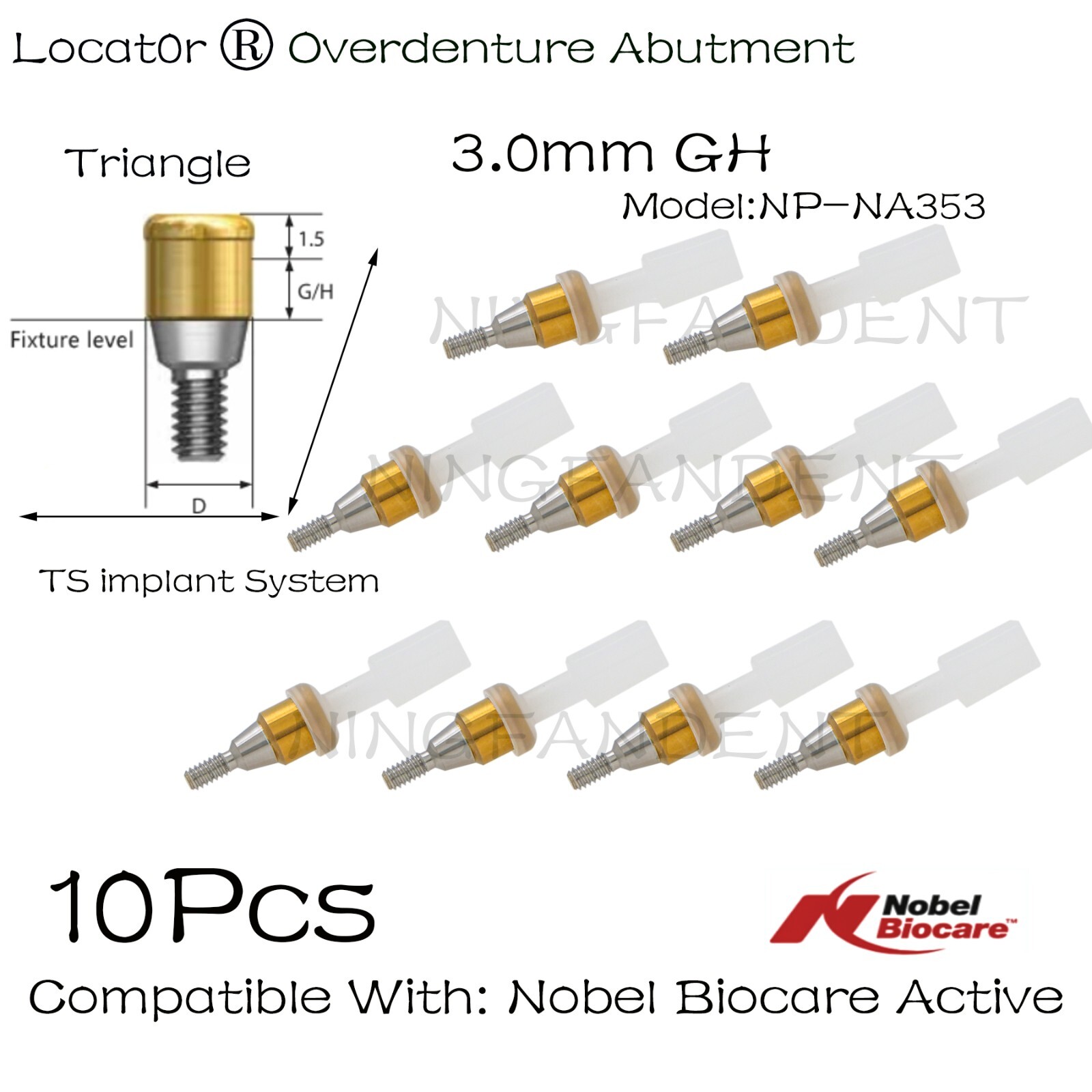 For Nobel active Implant Locator Abutment Screw 3.5mm NP