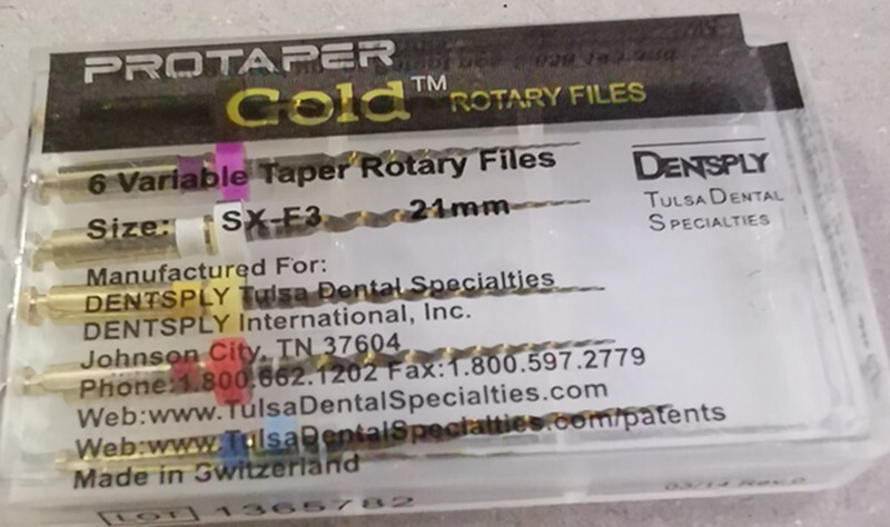Protaper Gold Rotary Files 21mm SX-F3 Dentsply Tulsa Assorted Endodontics 10PKs
