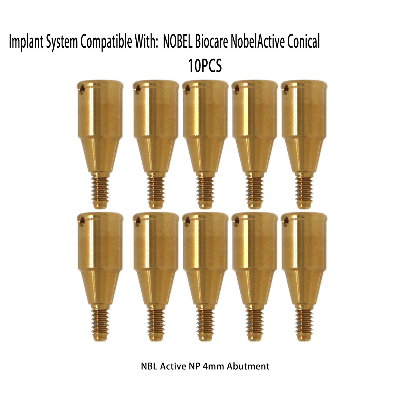 Dental Locator Attachment Abutments for Nobel NBL Active NP/RP AH=1/2/3/4/5.0mm