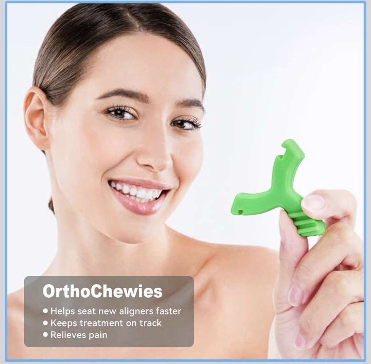 4-Pack Orthodontic Aligner Chewies Y-Shaped Silicone Tray Seaters Mixed Colors