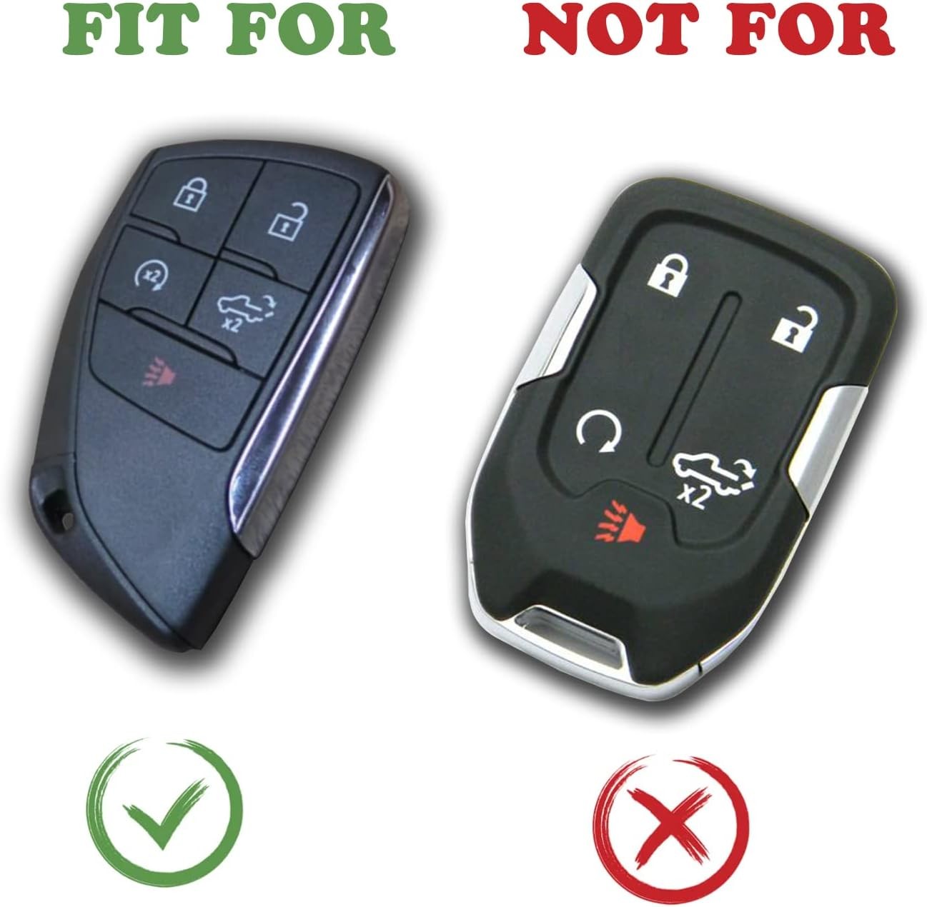 TANDRIVE Key Fob Cover for 2022-2025 2026 Chevy Silverado 1500 GMC Sierra 1500,