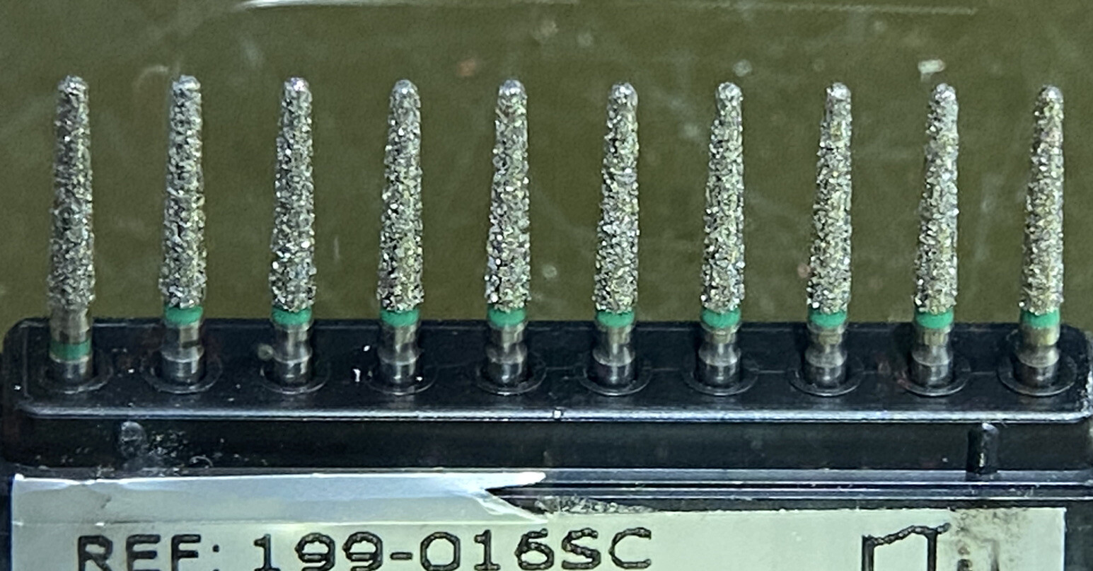 Diamond Burs 100 X 856-016 1.6 mm Diameter 10mm Cutting Length. #199-016Sc
