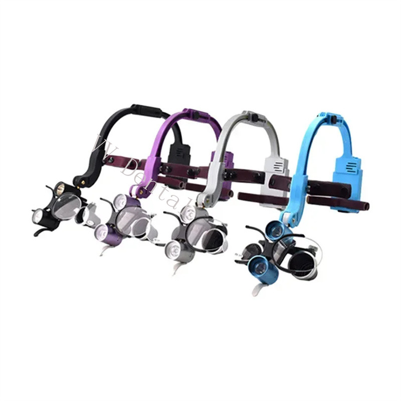 2.5X 3.5X Dentist Loupes Dental Binocular Glass Magnifier with 5W Led Head Light