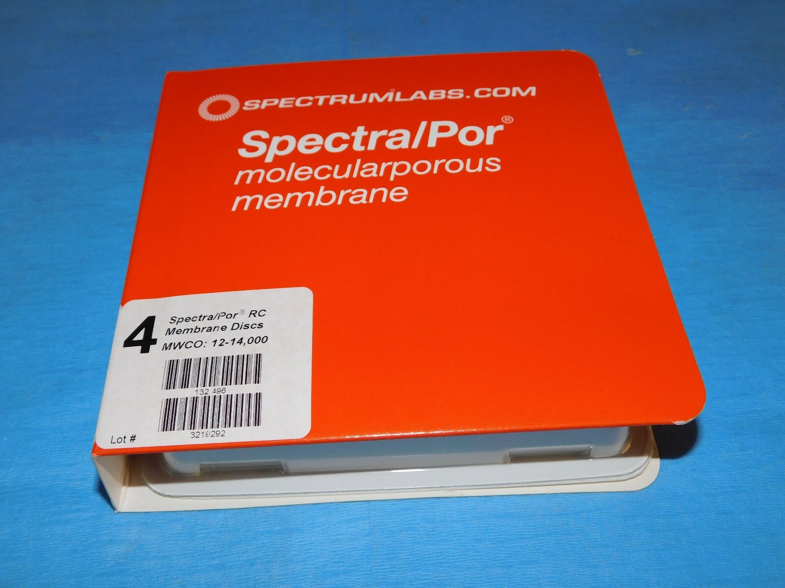 132 496 SPECTRUM LAB 4 SPECTRA/POR RC MEMBRANE DISCS MWCO: 12-14,000 47MM QTY50