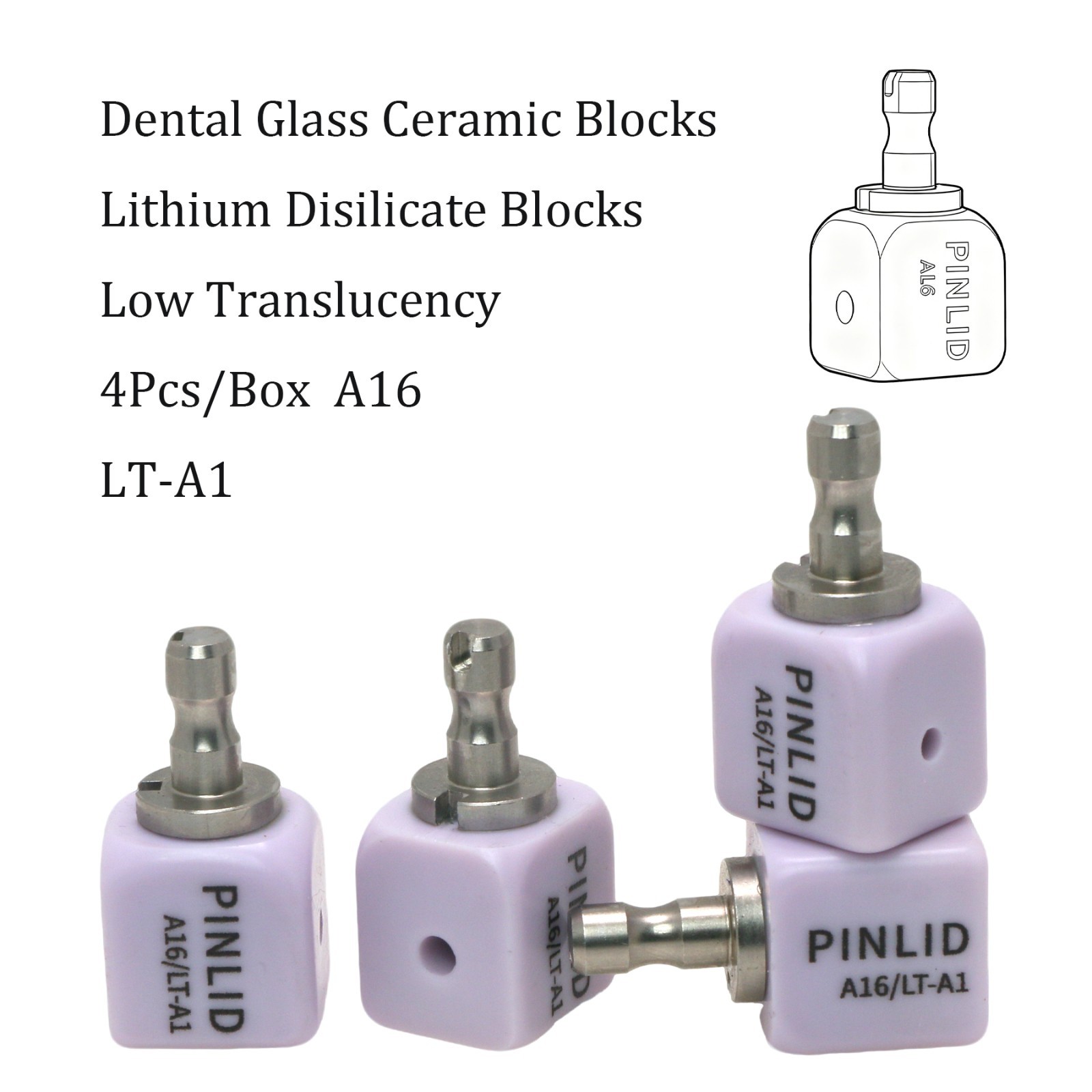 A16 Abutment Blocks Dental Emax CEREC CAD/CAM Milling Lithium Disilicate Blocks