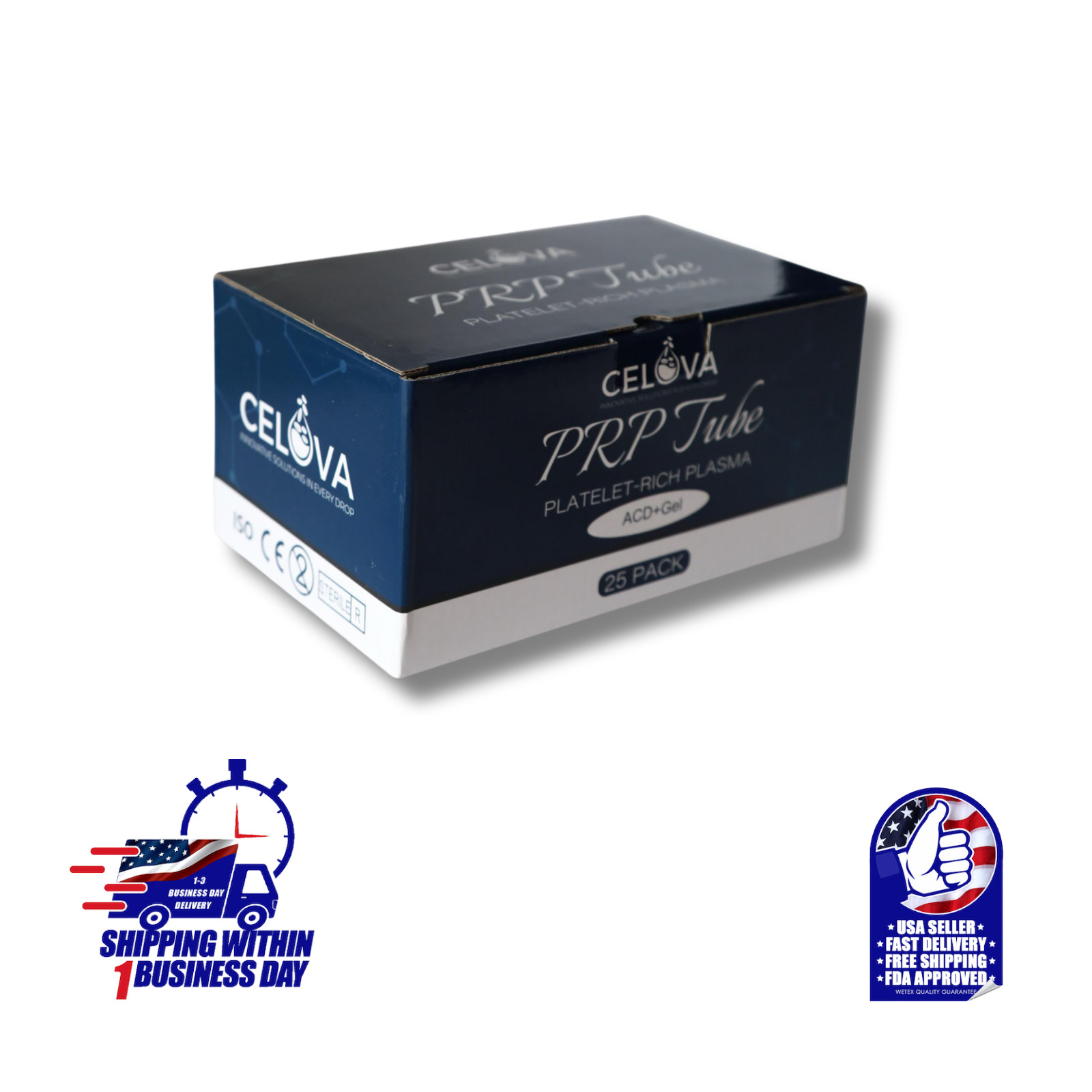 Celova 10mL ACD Tube with Gel Separator – Sterile Blood Collection Tube