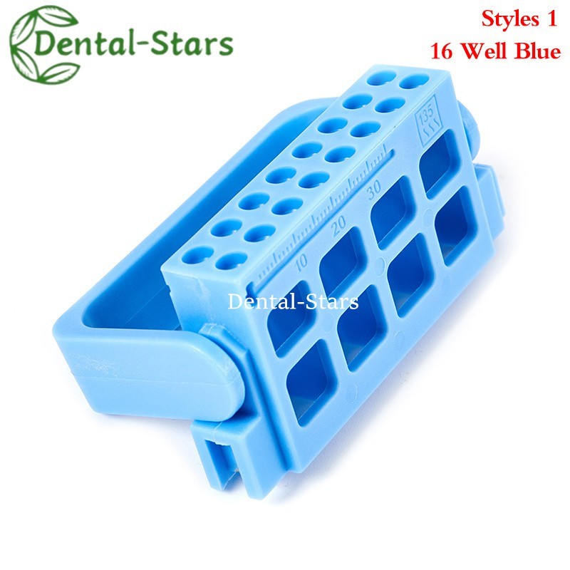 8/16 Holes Dental Bur Endo Files Block Holder Stand Autoclave Disinfection Box