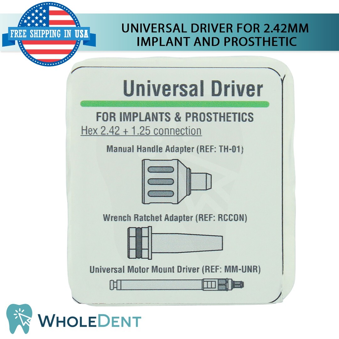 Universal Driver for 2.42mm Fixture & Prosthetics Internal Hex Connection Dental