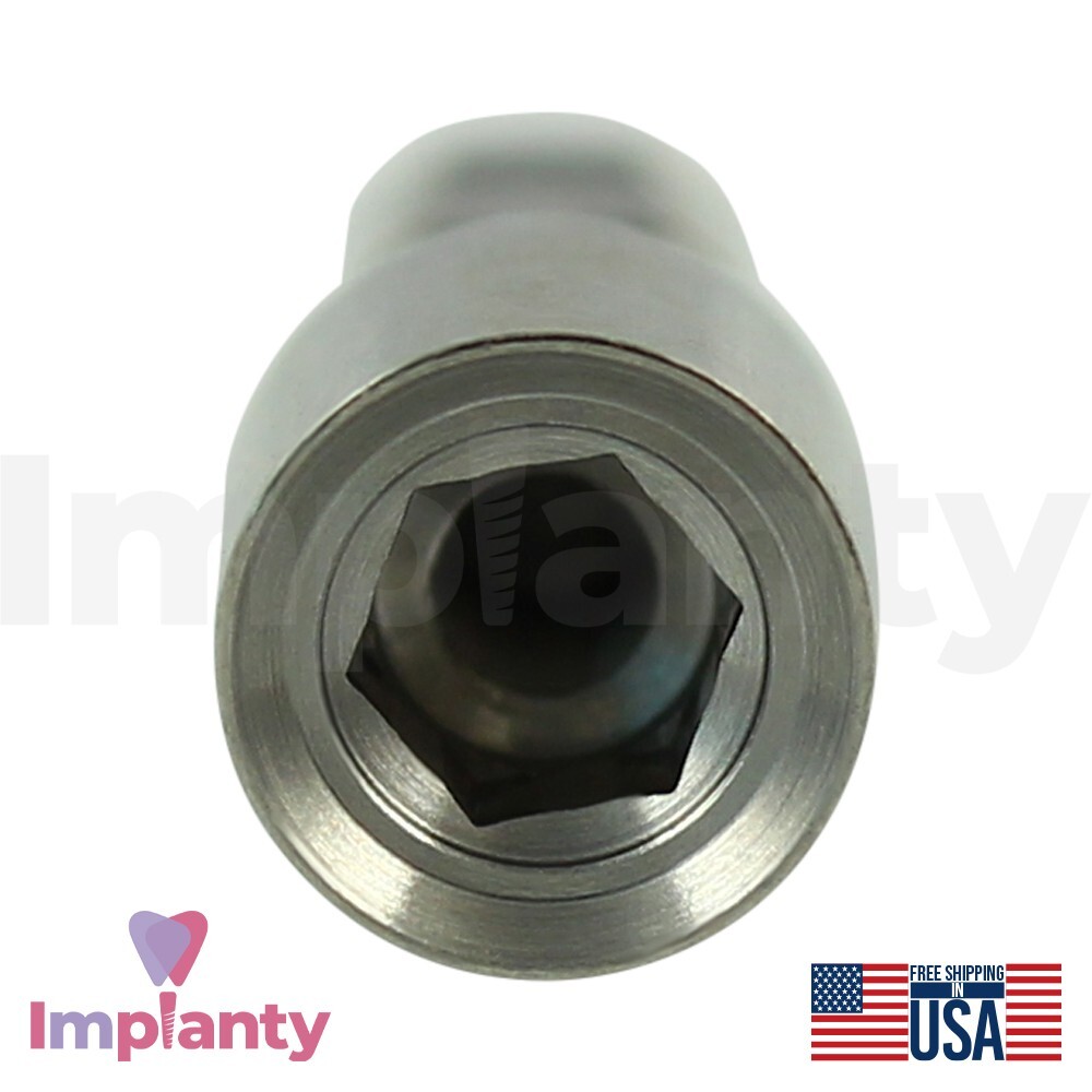 5x Dental Fixture Analog 4.5mm Compatible Zimmer Biomet Int Hex Connection 2.5mm