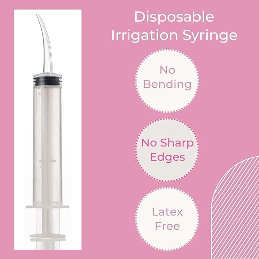 BRITEDENT Disposable Dental Irrigation Curved Syringe 12cc – Box of 50