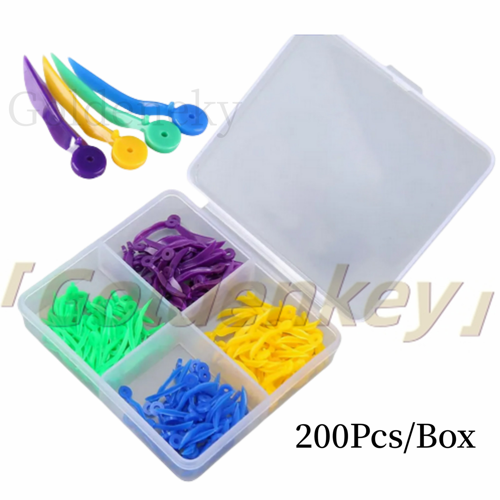 200x/Box Disposable Dental Wedges Tooth Gap Wedge with End Circular Hole Plastic