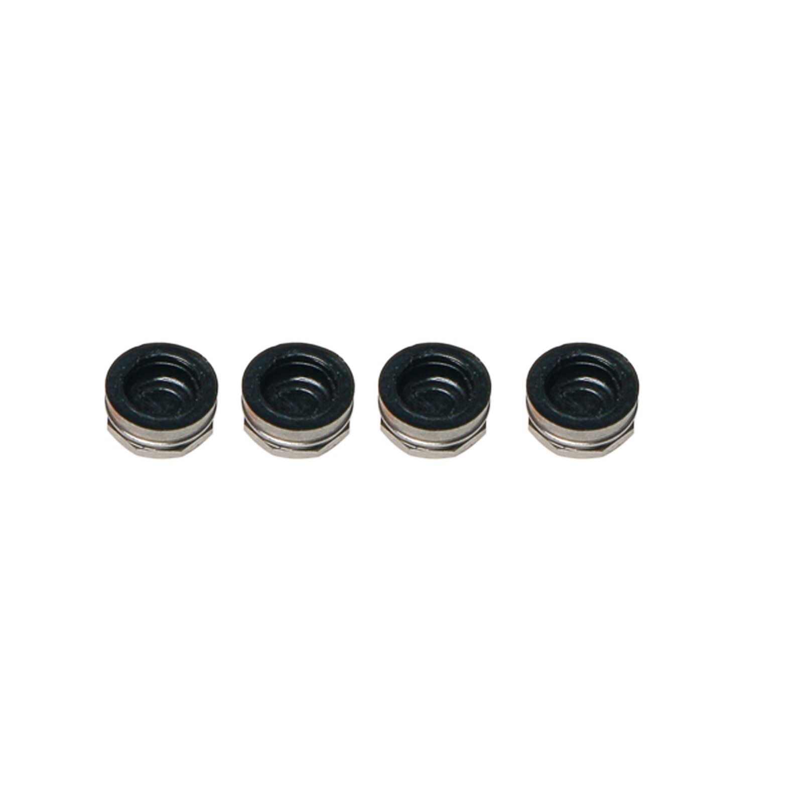 4Pcs US Dental Locator Abutment Retention Caps Metal cap & black Inserts Set
