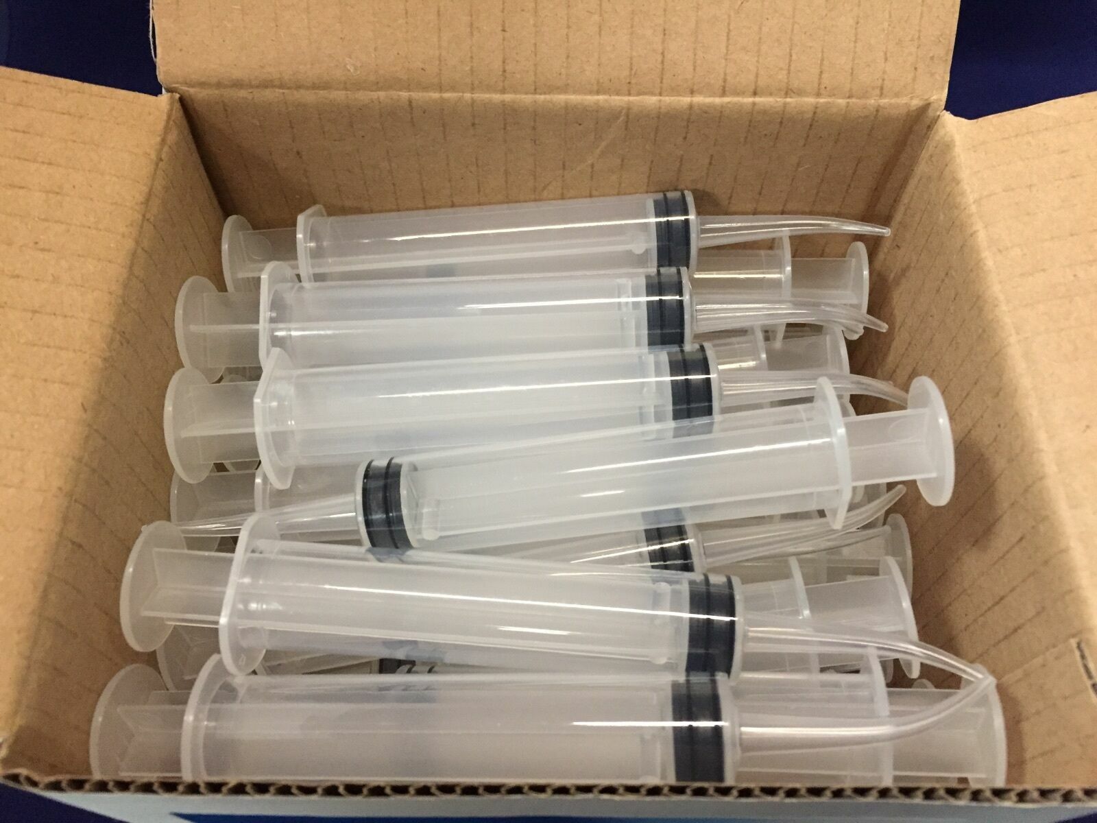 50 Pcs Monoject Style 412 Curved Tip Utility Irrigation Syringes 12ml (12cc)