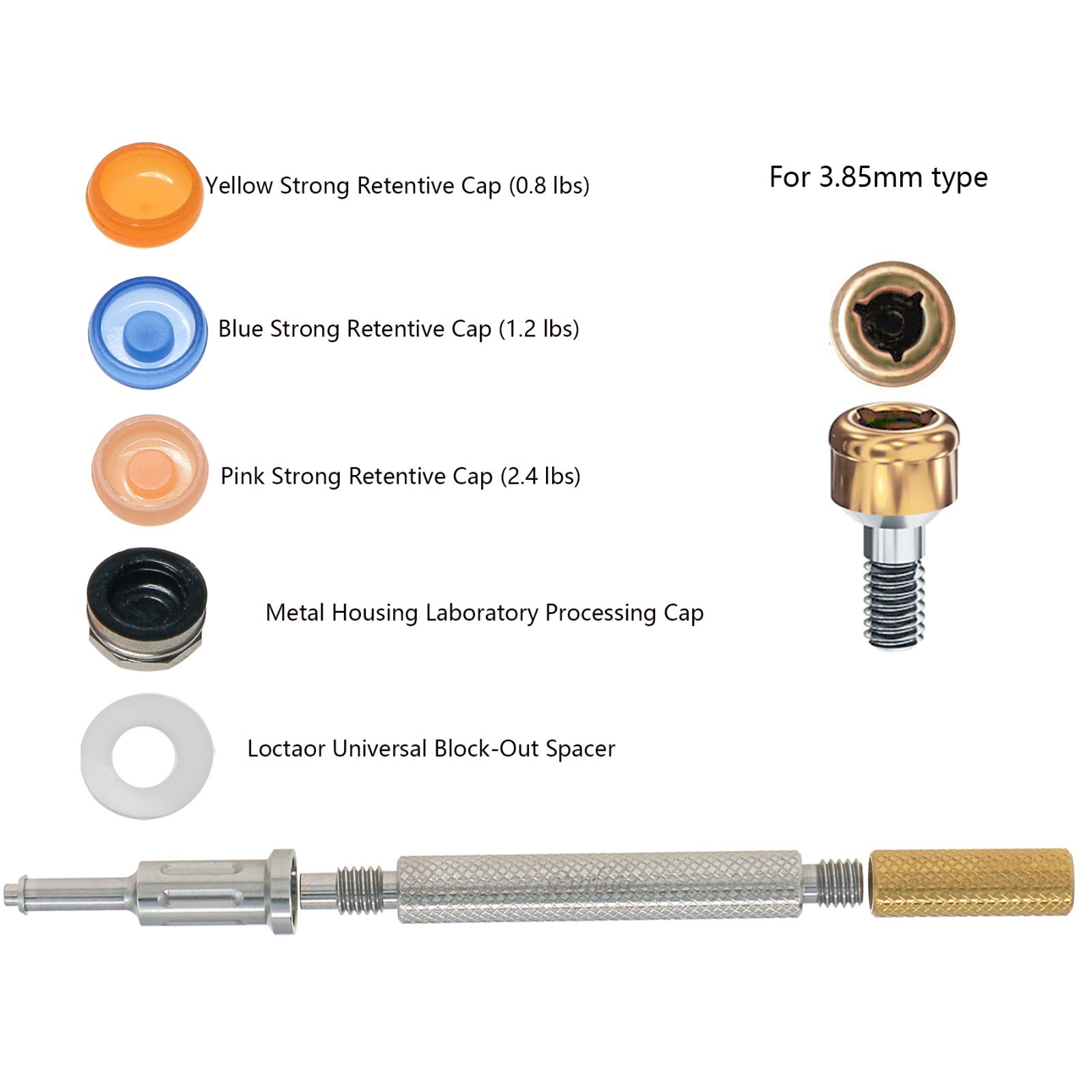 US Universal Dental Retention Cap Implant Insertion Locator Extraction Core Tool