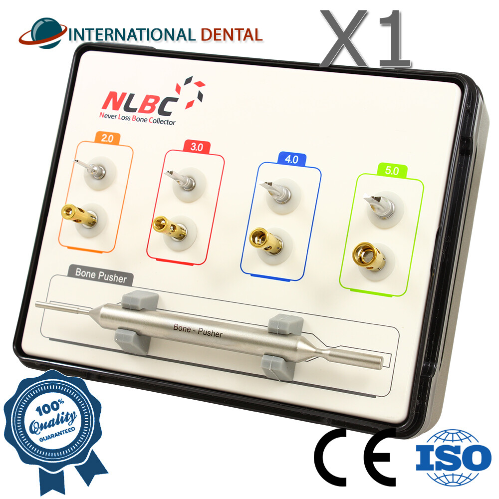 Dental Im plant NLBC Bo ne Gra ft Harvest Collector Pusher Drill Sur gical Kit