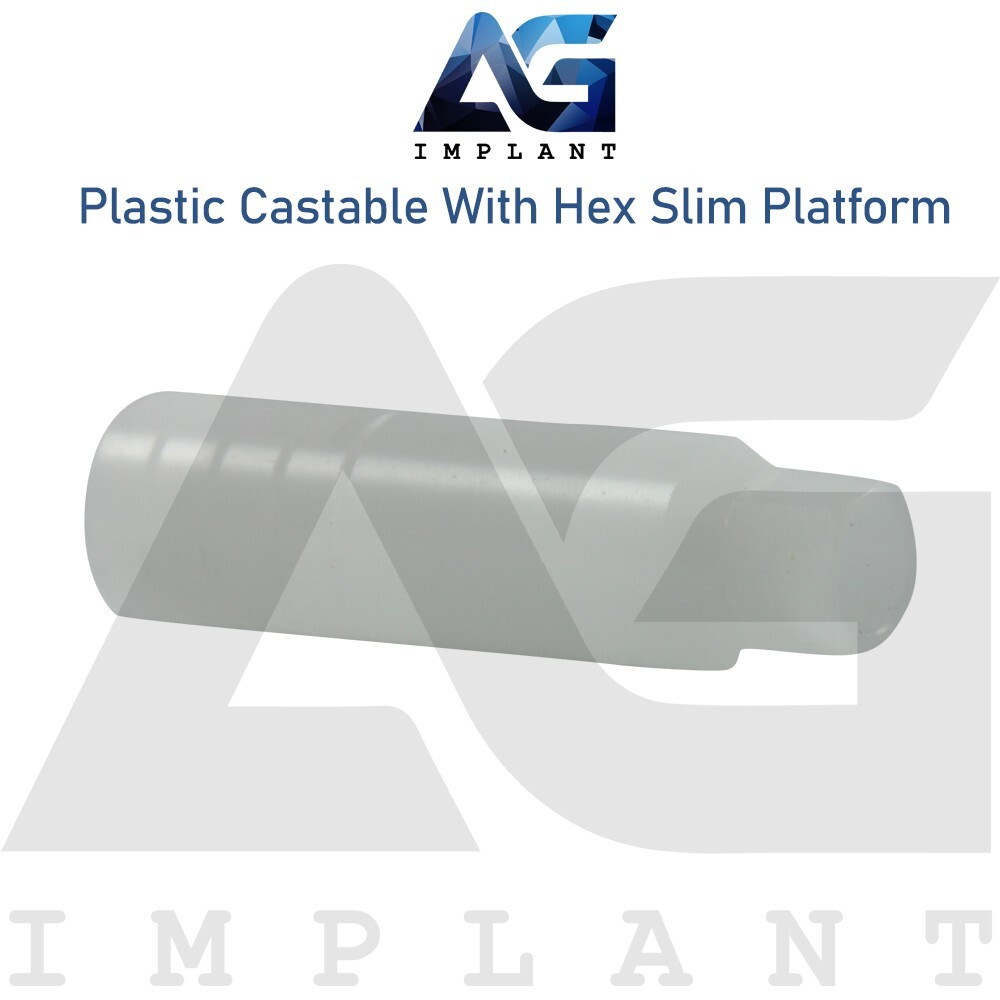50 Plastic Castable Prosthetic System With Hex Slim Platform Hexagon 2.0mm