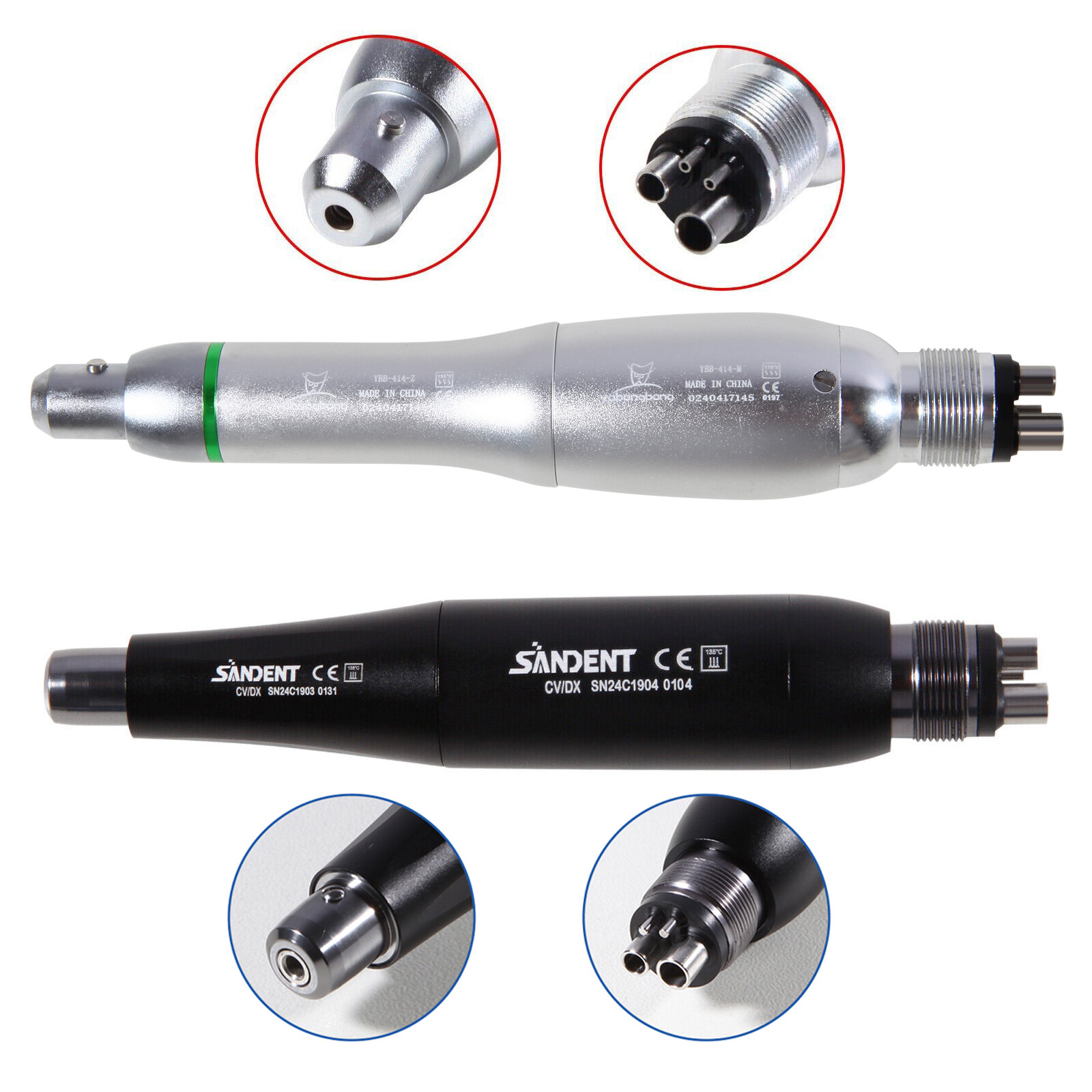 Dental Hygiene Prophy Handpiece Mini Air Motor 4 Hole 4:1 Straight Nose Cone USA