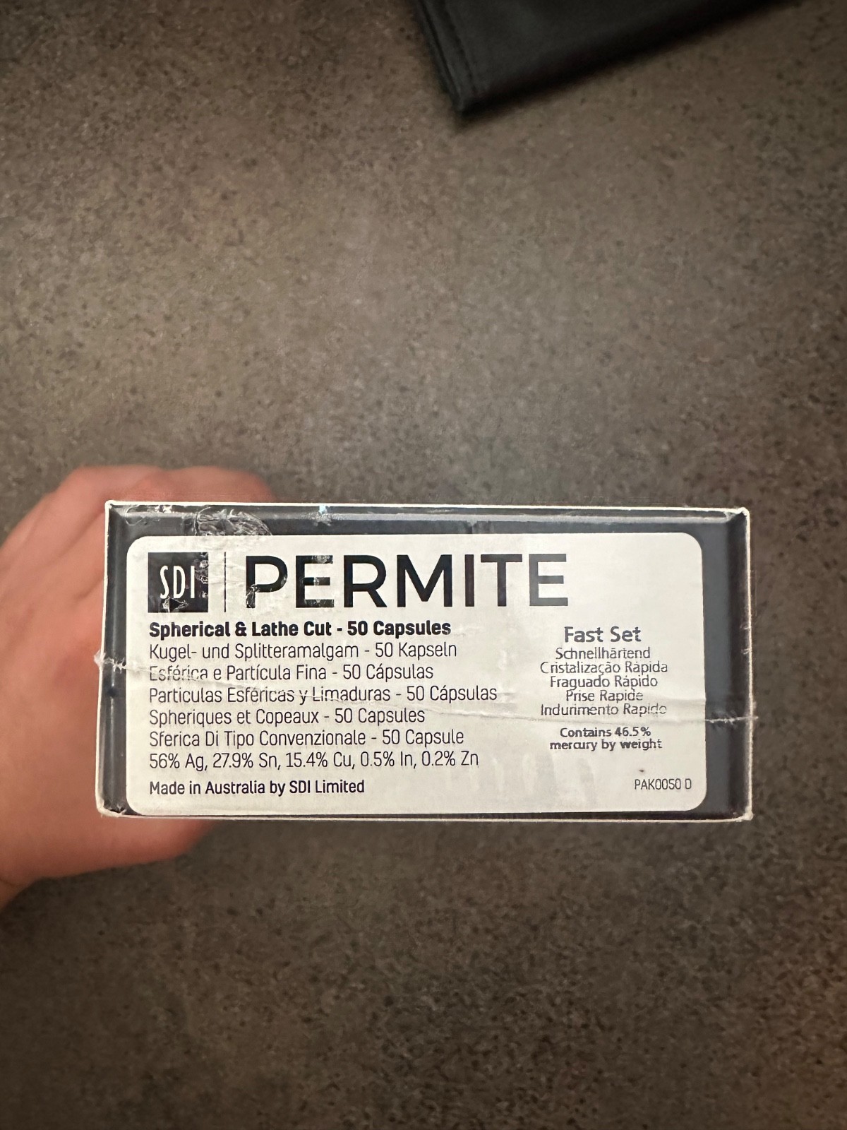 sdi permite spherical and lathe cut 50 capsules