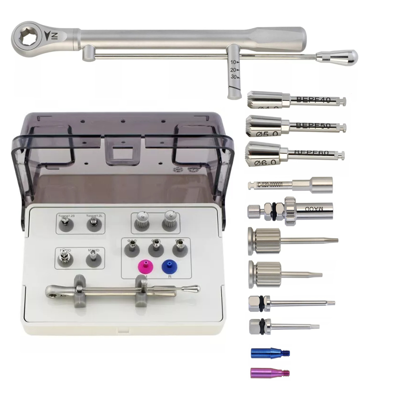 Implant Hiossen OSSTEM Prosthetic Kit Bone Profilers Torque Wrench Drivers Guide