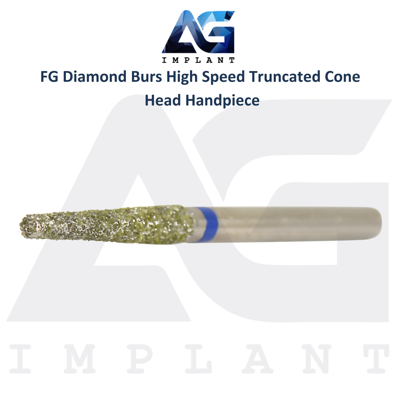Dental FG Diamond Burs High Speed Truncated Cone Head Handpiece Stainless Steel