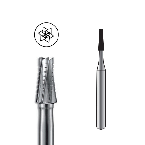Pac-Dent FG #700 Taper Fissure Crosscut Carbide Bur, 100 Burs