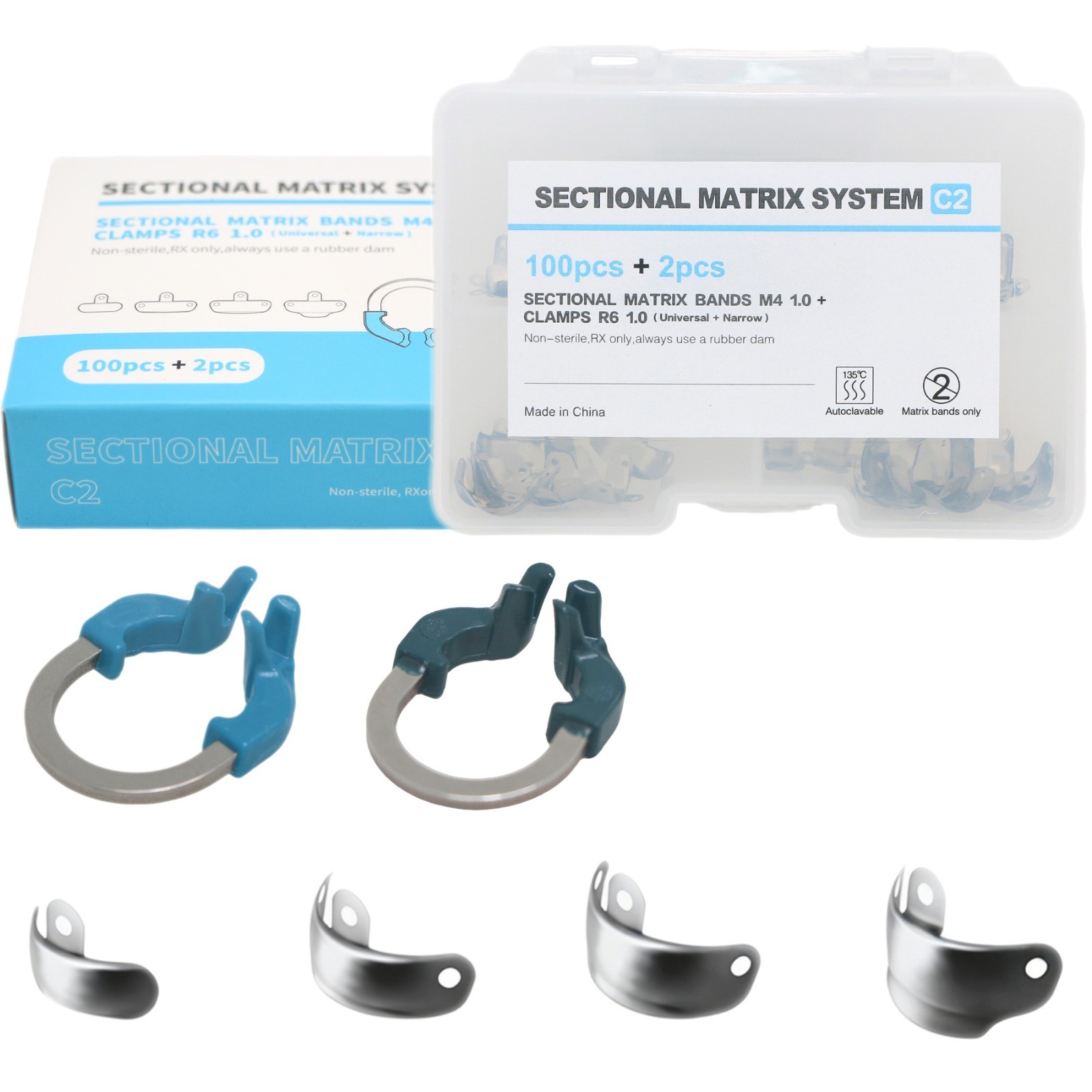 Dental Matrix Bands Ring Sectional Matrice Clamp Fit Garrison Palodent V3 System