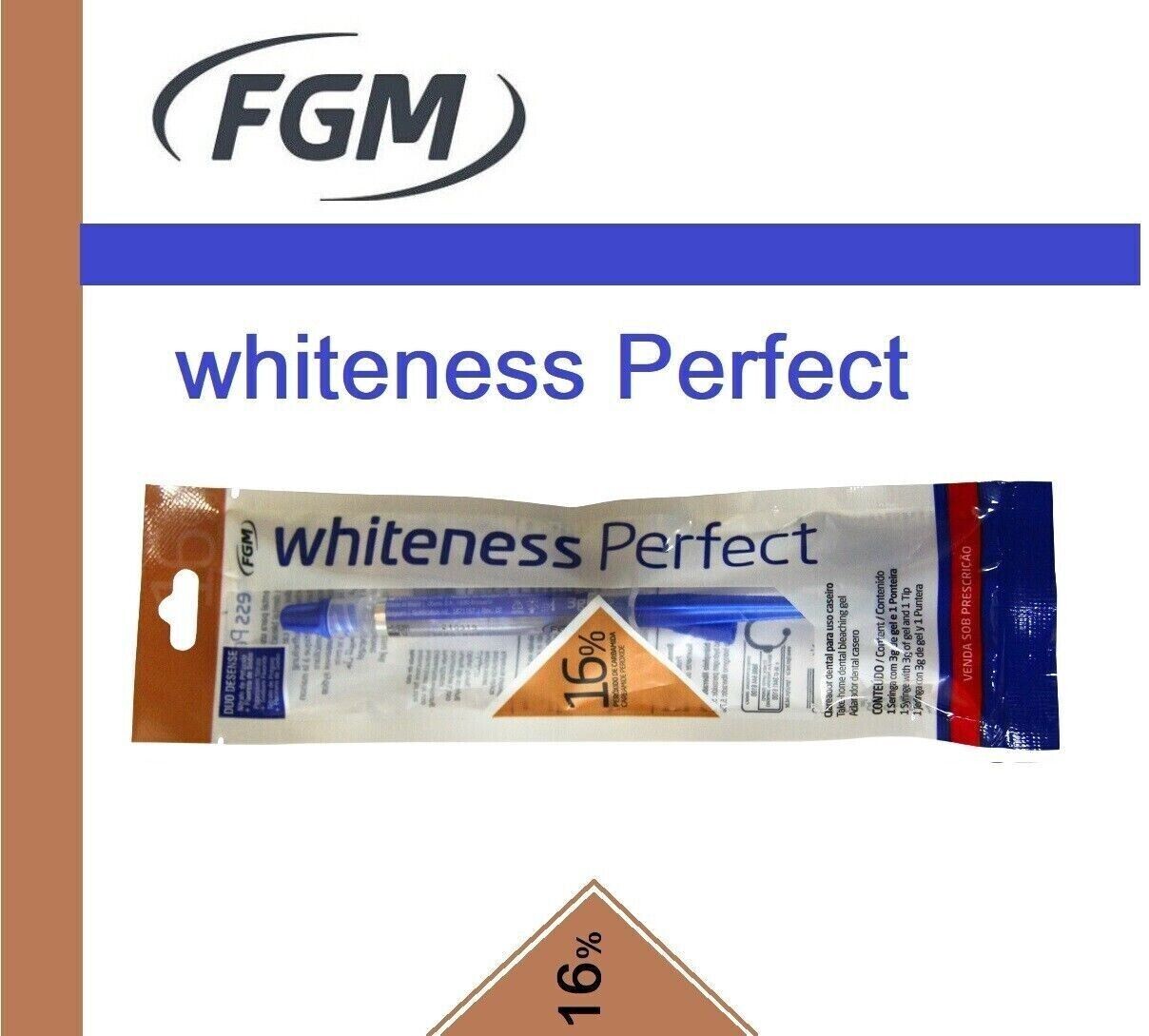 FGM Dental Whiteness Perfect 16% Home Bleach Gel 3g Syringe