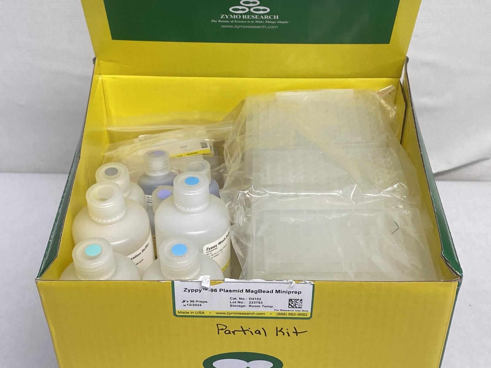 ZYMO Zyppy 96 Plasmid MagBead Miniprep – Partial Kit D4102