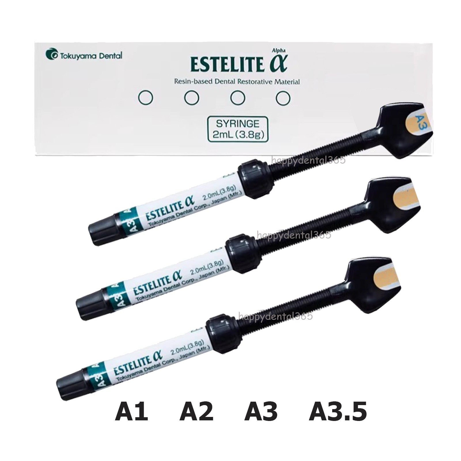 Tokuyama Estelite Alpha Dental Composite Resin 3.8g/Syringe A1/A2/A3/A3.5 Shade