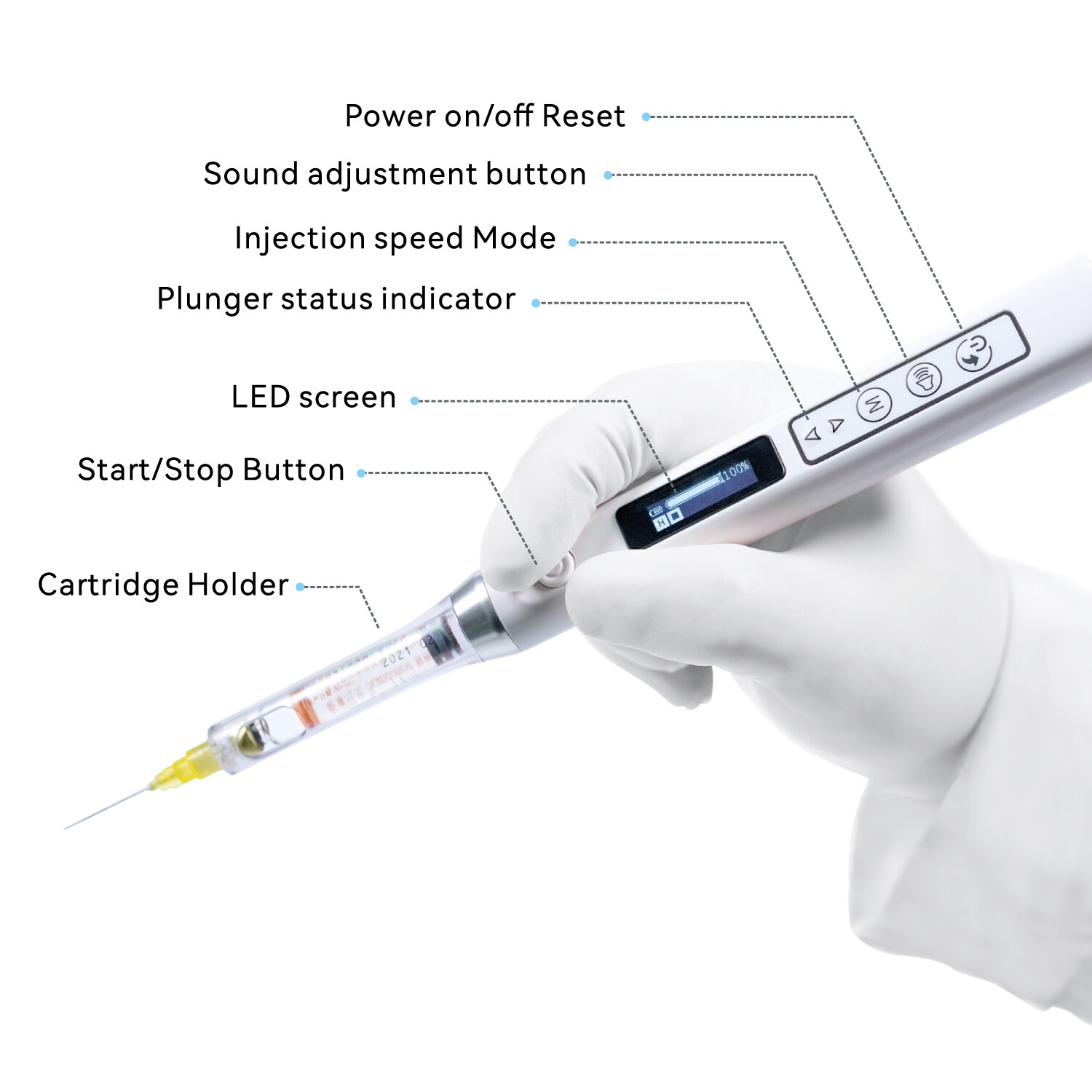 10pc Woodpecker Super Pen Needles Holder Cartridge for Dental Anaesthesia Device