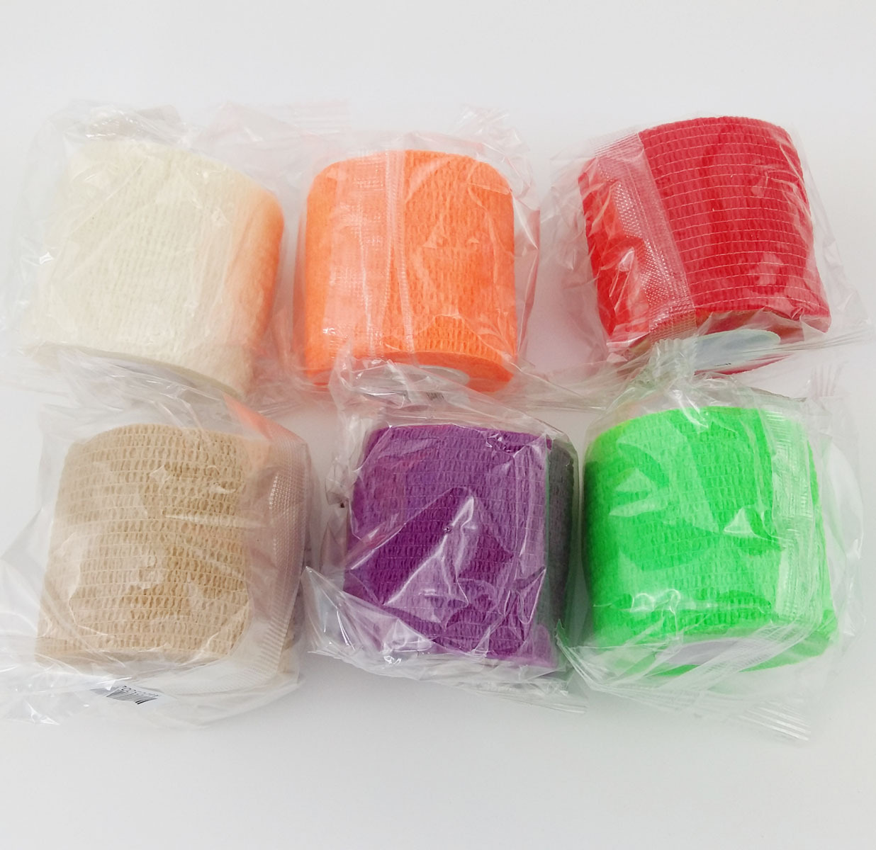 24 Rolls/lot Self Adhesive Non Woven Cohesive Bandage 2″X5 Yards Mix Color